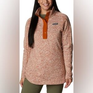 Columbia Orange and Cream Tunic Sweater size L